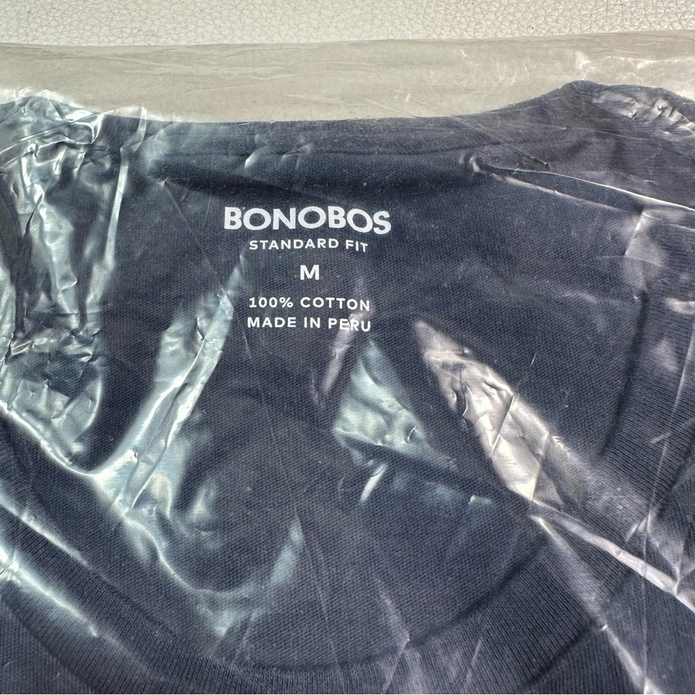 Bonobos Mens Crew Neck Yarn Spun Tee Short Sleeve Standard Fit Navy - Picture 4 of 4